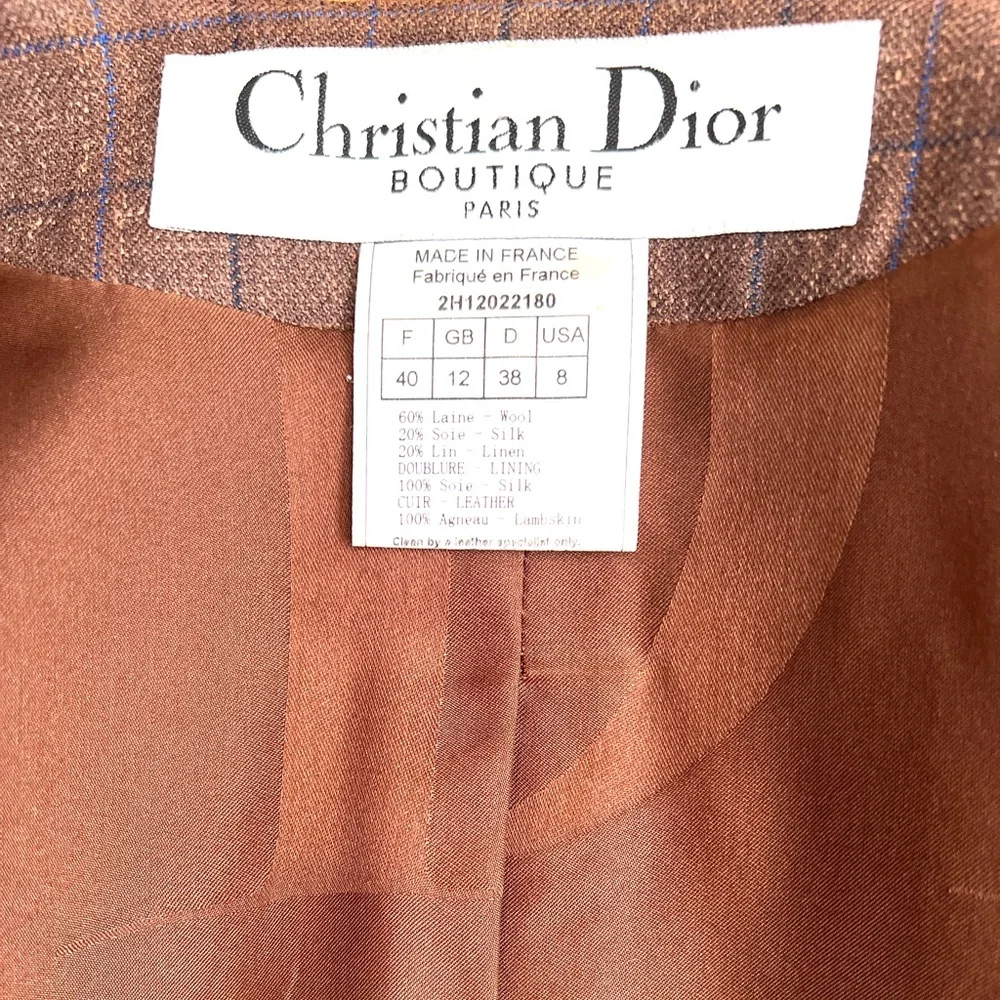 Christian Dior women’s plaid suit